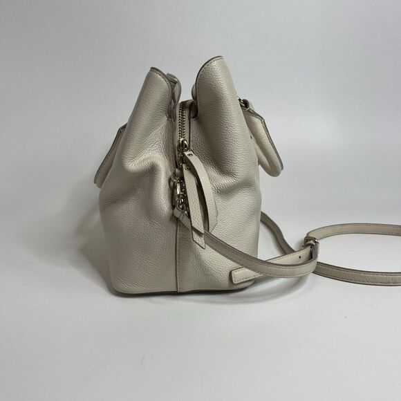 Kate Spade Larchmont Avenue Evangelie Leather Satchel Warm Vellum WKRU5376 - Picture 4 of 15